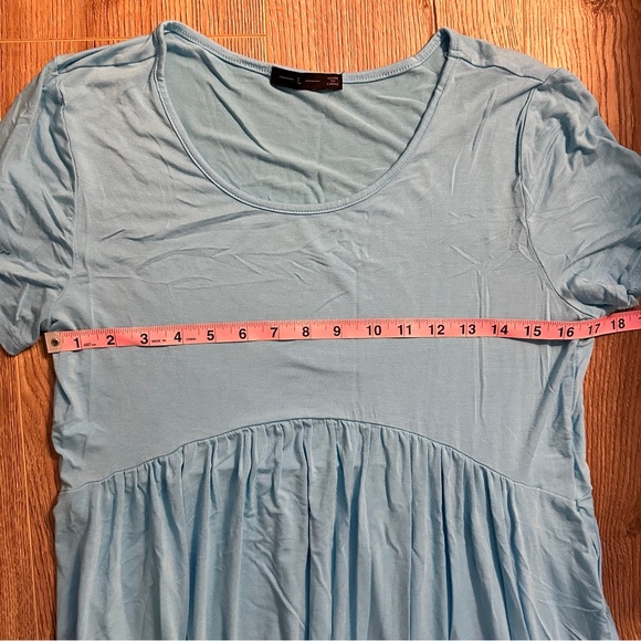 Women’s Maternity High Low Midi Turquoise Blue Dress in Size Large - Picture 8 of 10